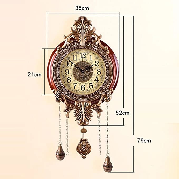 Large Retro Style Vintage Royal Line Silent Highend Luxury Metal Wood