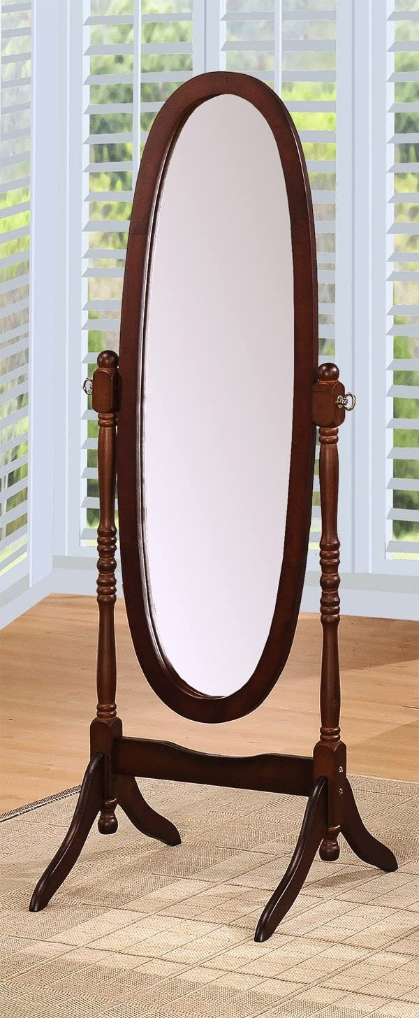 Swivel Full Length Wood Cheval Floor Mirror, Vintage Style Victorian